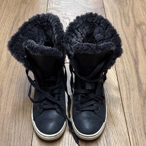 UGG Black Fur-Lined Winter Boots